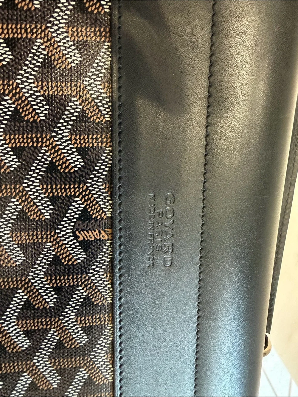 Goyard Black & Brown Goyardine Citadin Briefcase